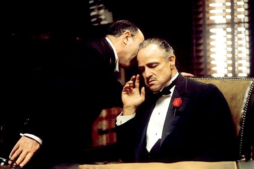 One of the most famous whispers in cinema from 'The Godfather'